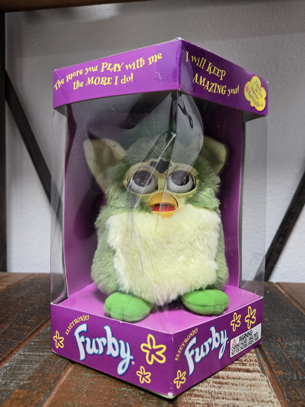 Furby 1999 Model 70-800 Tiger Electronics Green & Cream (Frog ) New in Box